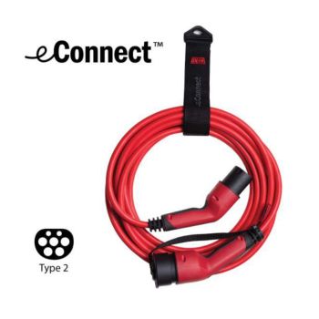 Laddkabel eConnect 13,8 kW Typ2 till Typ2, 20A, 5m DEFA