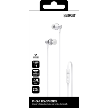 Unisynk In-Ear hörlurar 3.5 mm - Vit