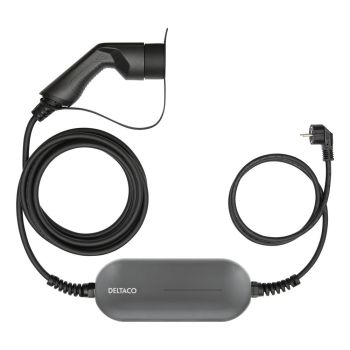 Deltaco e-Charge Laddkabel 1,8 kW Schuko-Typ2 1-FAS 8 A, 5.5 m
