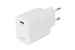 Väggladdare USB-C PD, 20 W Deltaco