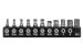 Bitssats 1/4" Lågprofil Torx T20H-T40H 11-Delar ProMeister