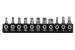 Bitssats 1/4" Lågprofil Torx T8-T40 11-Delar ProMeister