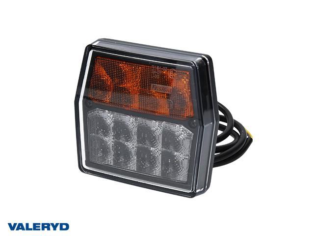 LED Blinkers- & Positionsljus 99,7x92,7x30 gul/vit , inkl. kabel 1m , CC=45mm Valeryd