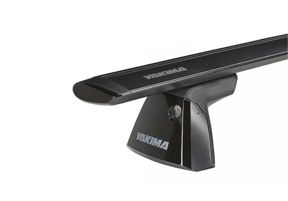 Yakima ThruBar - Komplett lasth&aring;llare f&ouml;r Tesla Model 3 , Normalt tak - Svart 2-pack