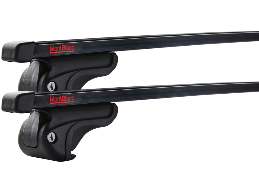 MontBlanc Activa Steel 230170 - Komplett lasth&aring;llare f&ouml;r Takreling 125 cm - Svart 2-pack