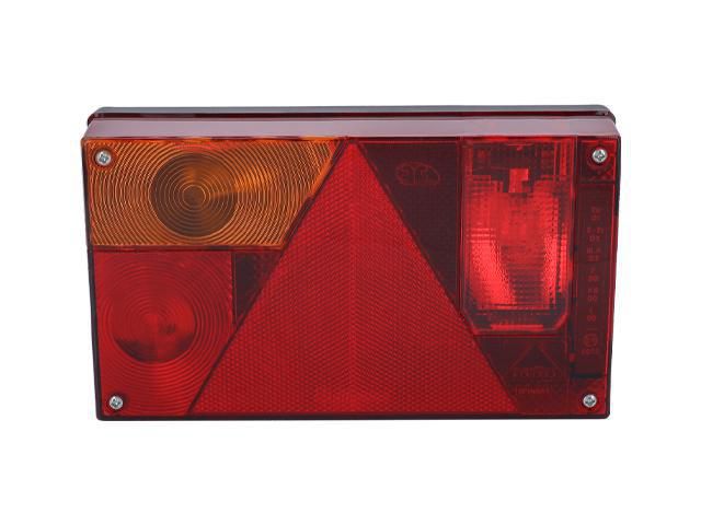 Baklampa Aspöck Multipoint Vä 240x140x52 reflex, skyltbelys, dimljus. Bajonettansl. 5-pol. Valeryd