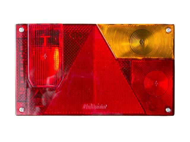 Baklampa Aspöck Multipoint Hö 240x140x52 reflex, skyltbelysning. Bajonettansl. 4(5)pol. Valeryd