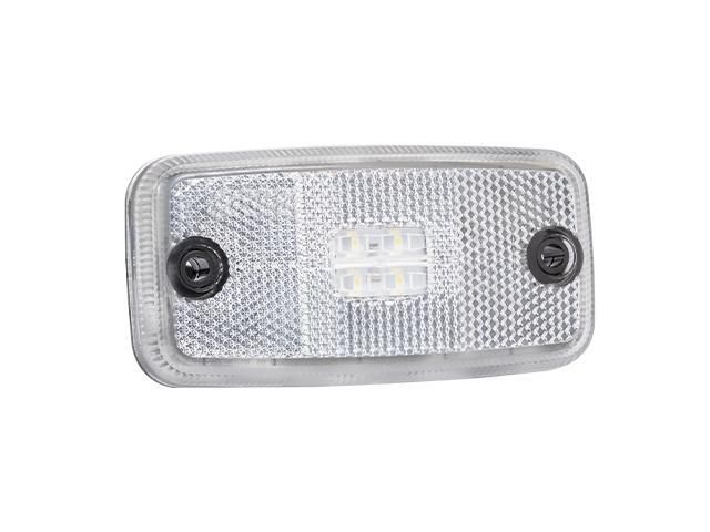 LED Positionsljus 110x54x16 vit 12-30V med reflex inkl. 450 mm kabel Valeryd