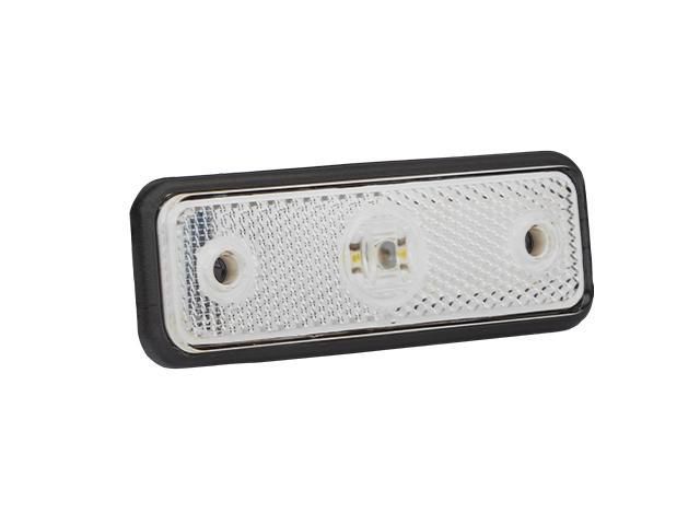 LED Positionsljus 102x36x17 vit 12-30V med reflex inkl. 450 mm kabel Valeryd