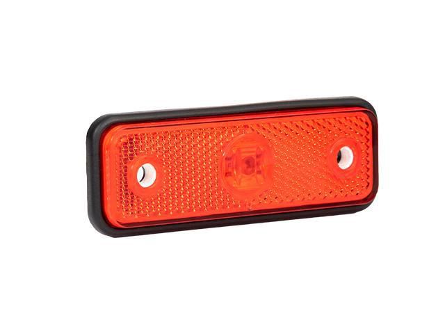 LED Positionsljus 102x36x17 röd 12-30V med reflex inkl. 450 mm kabel Valeryd