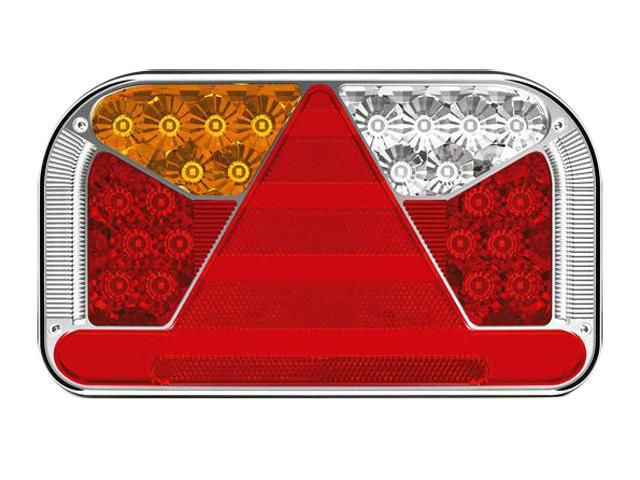 LED Baklampa SCANDI-170 Vä 240x140x55 12/24V. Bajonettansl. 6-pol. Valeryd