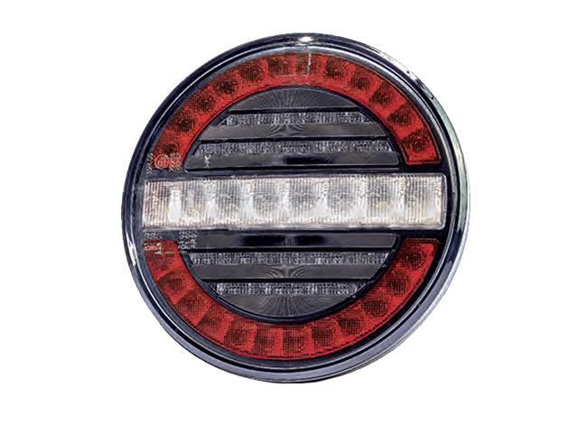 LED Baklampa SCANDI-214 H&ouml;/V&auml; &Oslash;140x35mm 12-24V inkl 1m Kabel Valeryd