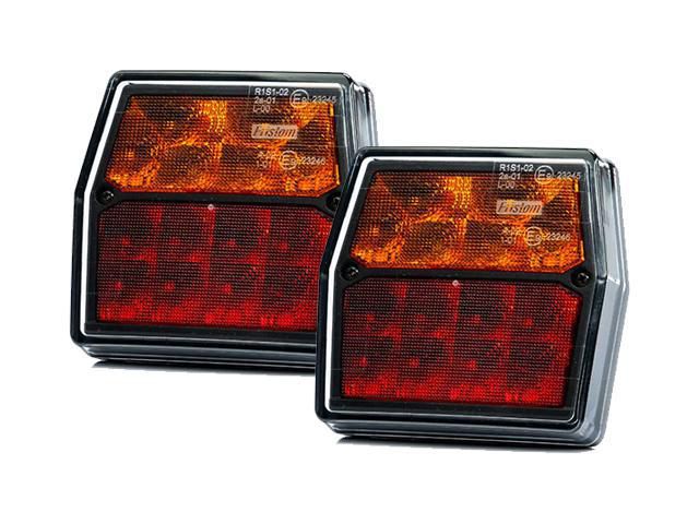 LED Baklampa H&ouml;/V&auml; 99,7&times;92,7&times;30 , skyltbelysning,bajonett 4(5)pol CC=45mm (2-pack) Valeryd