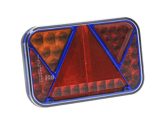 LED Baklampa SCANDI-270 Bl&aring; V&auml; 200x130x50 12V, Bajonettanslutning 5-pol Valeryd