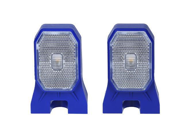LED Positionsljus 100x63x46mm vit inkl. QS075 kontakt Blå hållare (2-pack) Valeryd