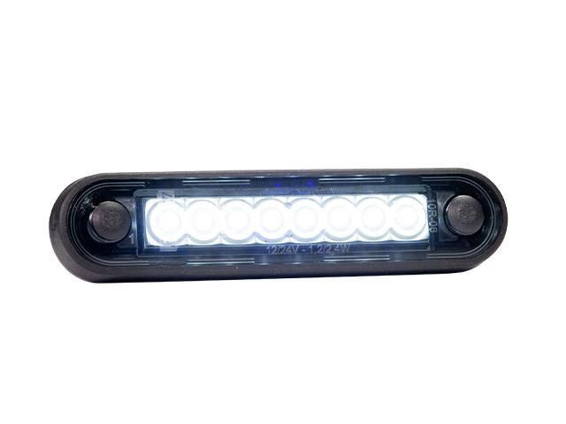 LED Positionsljus Arctic Night 120,4x15,7mm vit 12–36V DC, inkl. 150mm Kabel Valeryd