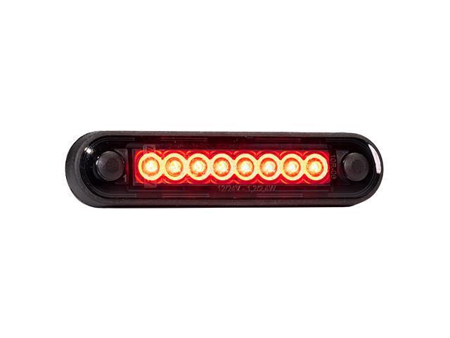 LED Positionsljus Arctic Night 120,4x15,7mm r&ouml;d 12&ndash;36V DC, inkl. 150mm Kabel Valeryd