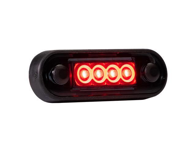 LED Positionsljus Arctic Night 84,2x27,7x12,8mm röd 12–36V DC, inkl. 150mm Kabel Valeryd