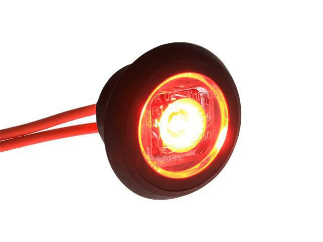 LED Positionsljus Ø32x17,2mm Röd 12-36V inkl. 0.15m Kabel Valeryd