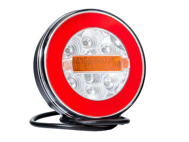 LED Baklampa SCANDI-113 Hö/Vä Ø140x50,5mm 12-24V inkl 1m Kabel Valeryd
