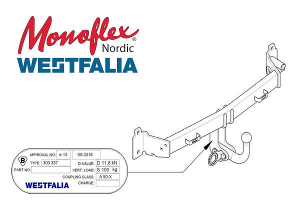 Westfalia Dragkrok med fast kula