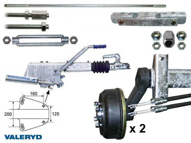 Axelpaket Knott Boggi 2000 Kg 1400/1850 4x100 Valeryd