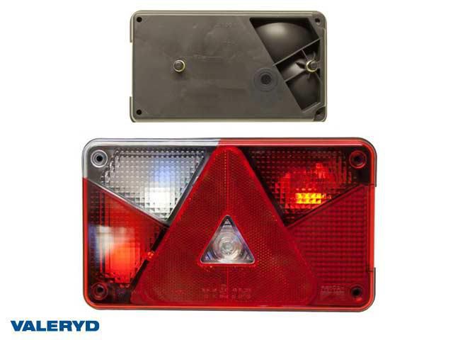 Baklampa Asp&ouml;ck Multipoint 5 V&auml; 238x140x55, kabelgenomf&ouml;ring p&aring; baksidan Valeryd