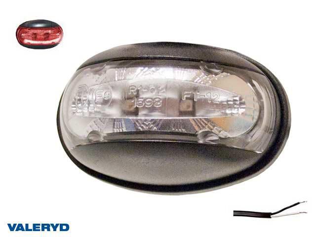 LED Positionsljus 60x32x35 r&ouml;d 12-30V inkl. 450 mm kabel Valeryd