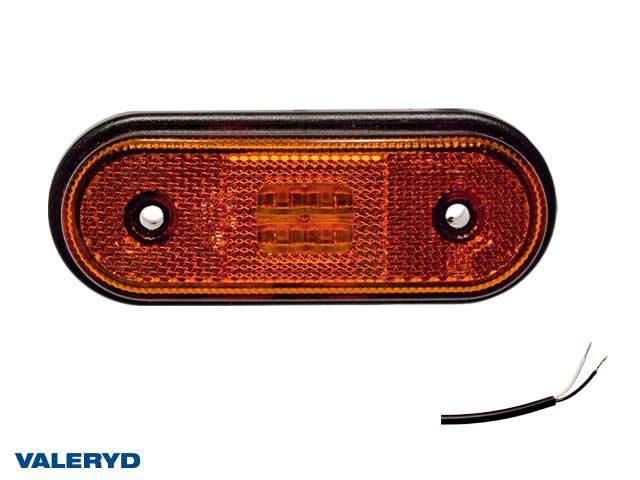 LED Positionsljus 120x46x18 röd 12-30V med reflex inkl. 450 mm kabel Valeryd