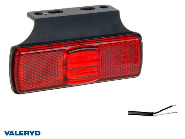 LED Positionsljus 100x50x14,5 r&ouml;d 12-30V inkl. 450 mm kabel Valeryd