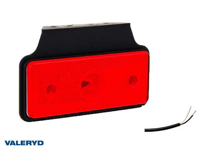 LED Positionsljus 118x72x30 r&ouml;d 12-30V inkl. 450 mm kabel Valeryd