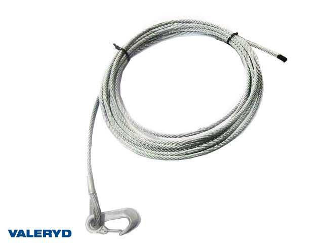 Vinschwire med krok, 5mm - L&auml;ngd 8m Valeryd