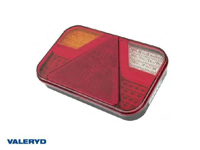 LED Baklampa 7-funktionell med back-och dimljus v&auml; Ajba 12V 220x138x35,5mm Valeryd