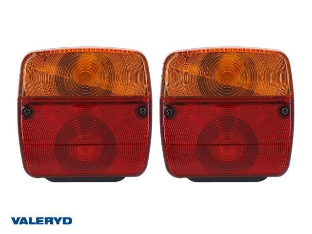 Baklampa Ajba H&ouml;/V&auml; 108x103x52 tv&aring;kammarlykta, kabelgenomf&ouml;ring p&aring; baksidan (2-pack) Valeryd