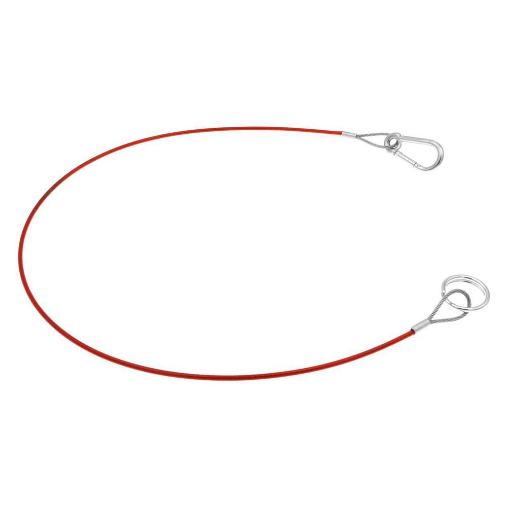 S&auml;kerhetswire Typ 1 med karabinhake och ring, l&auml;ngd 1000mm NB Parts