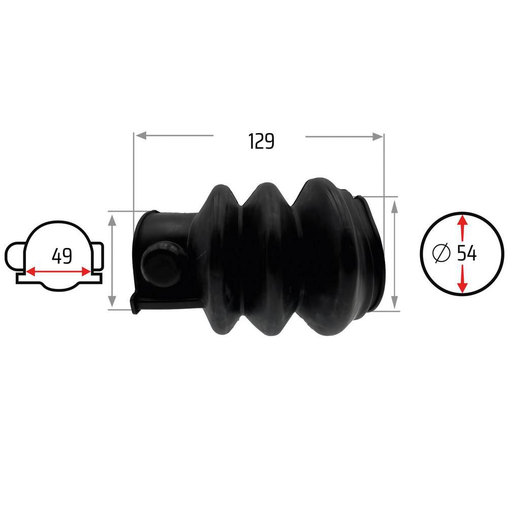 Gummib&auml;lg 3 veck 49/54mm 129mm passar till Al-Ko 131R 161/251 R/S/VB 251G 150/200V NB Parts