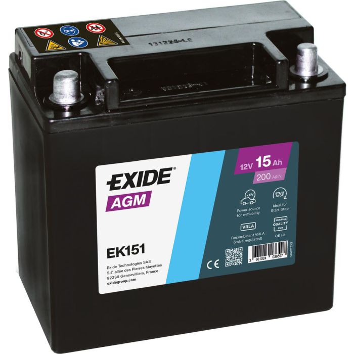 Huvudbild för Exide Batteri AGM 15 Ah