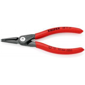 Precisionslåsringstång för innerringar i borrhål med plastöverdrag som ger säkert grepp grå, försedd med korrosionsskydd 180 mm Knipex