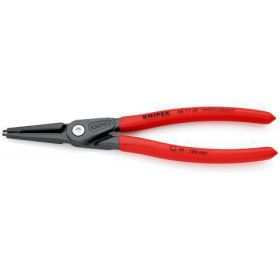 Precisionslåsringstång för innerringar i borrhål med plastöverdrag som ger säkert grepp grå, försedd med korrosionsskydd 225 mm Knipex