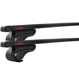MontBlanc Activa Steel 230170 - Komplett lasthållare för Takreling 125 cm - Svart 2-pack