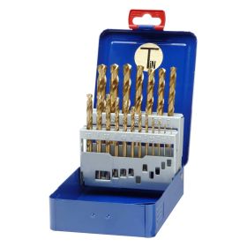Spiralborrsats HSS-TiN DIN 338 titan typ N (25 st / 1-13 mm) Bohrcraft