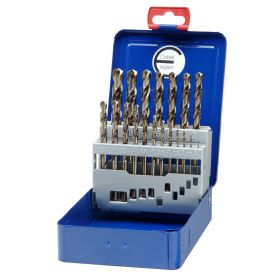 Spiralborrsats DIN 338 HSS-E 5% Kobolt Split Point Typ N Plåtbox (25 st / 1-13 mm) Bohrcraft