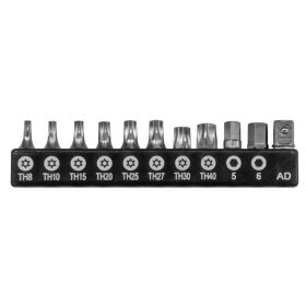 Bitssats 1/4" Lågprofil Torx T20H-T40H 11-Delar ProMeister
