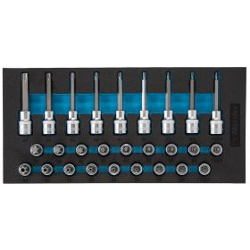 Hylssats 1/2" Torx T20-T60 27-Delar ProMeister