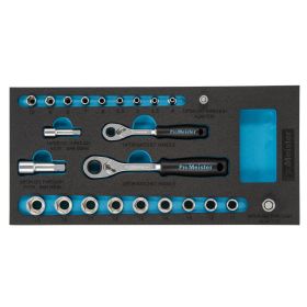 Hylsnyckelsats 1/4" & 3/8" Genomgående 24-Delar ProMeister