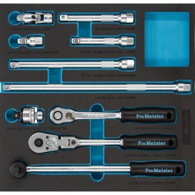 Hylsnyckeltillbehör 1/2" 10-Delar ProMeister