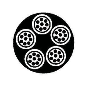 Kabel RKKB, 7x1,5 mm2, Svart - Svart/Grå/Röd/Blå/Gul/Grön/Brun (50m) ProMeister